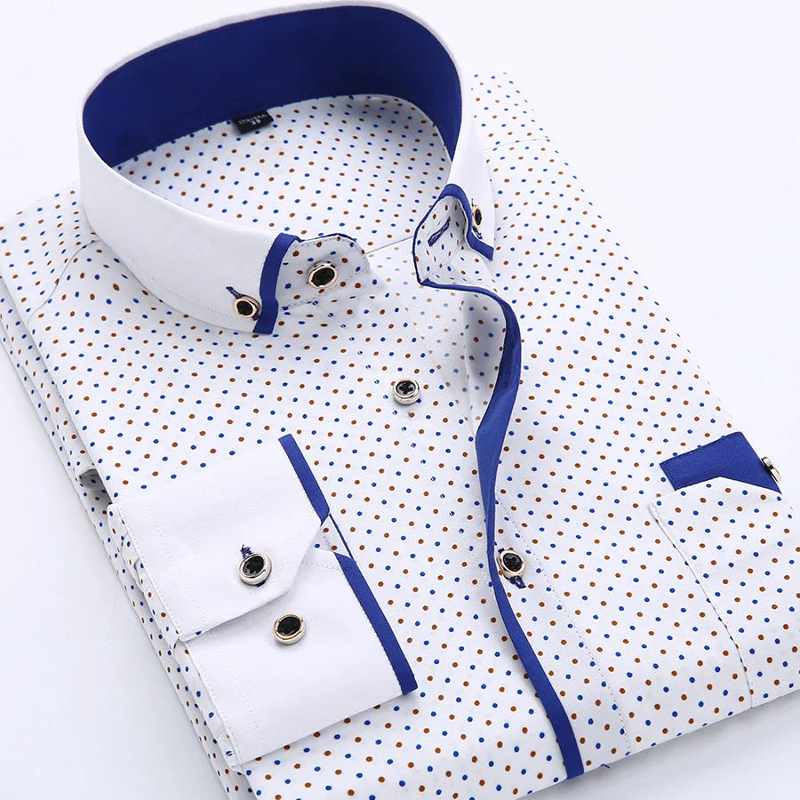 Gaspare | Camisa moderna de manga larga para hombre