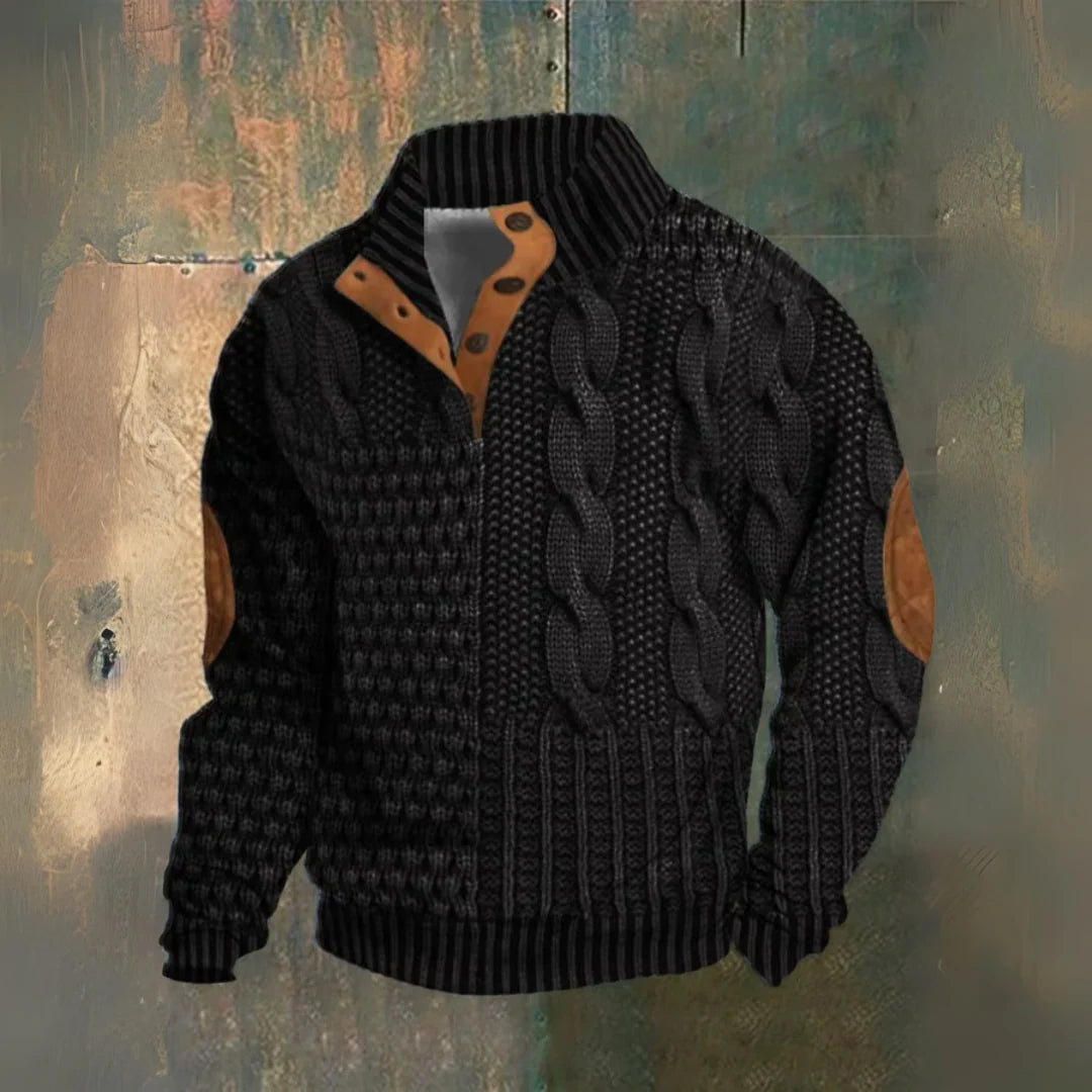 Maxwell | Jersey Artesanal de Punto con Cuello Alto