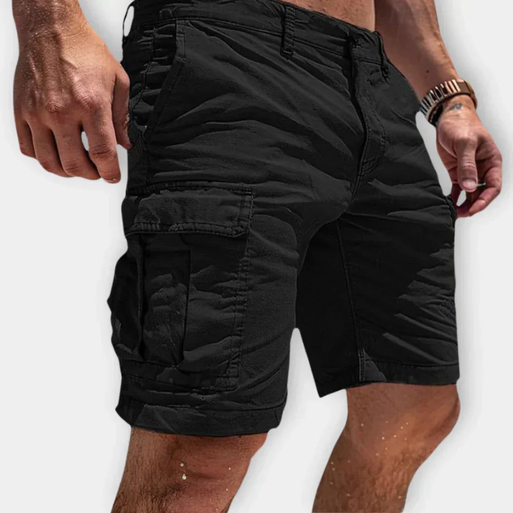 Dejan | Pantalón corto cargo para hombre con bolsillos de solapa