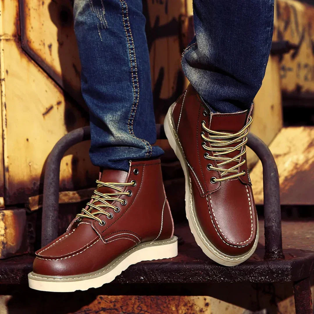Archie™ | Botas de piel vintage