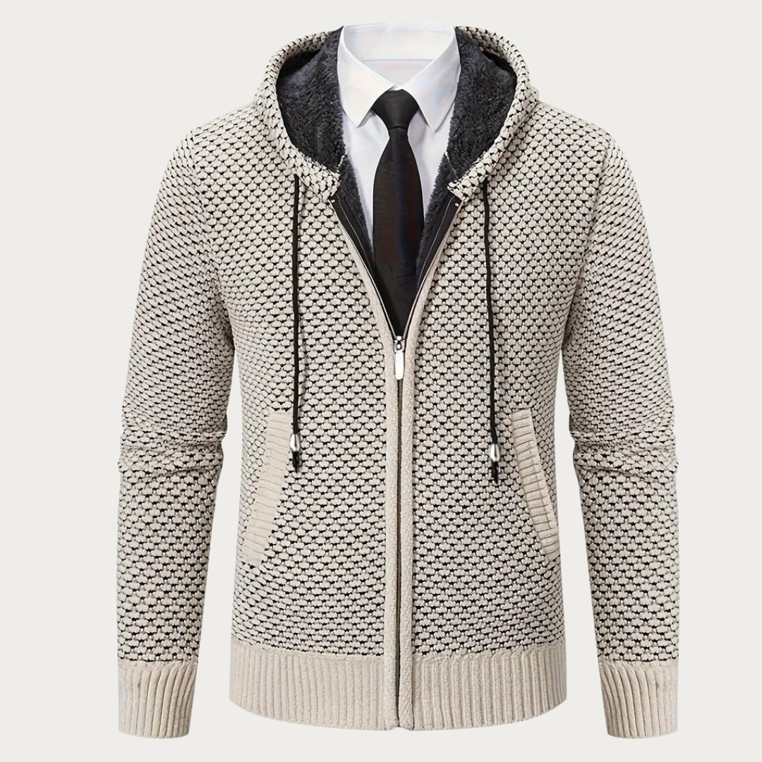 Josep | Cárdigan de cachemira con capucha