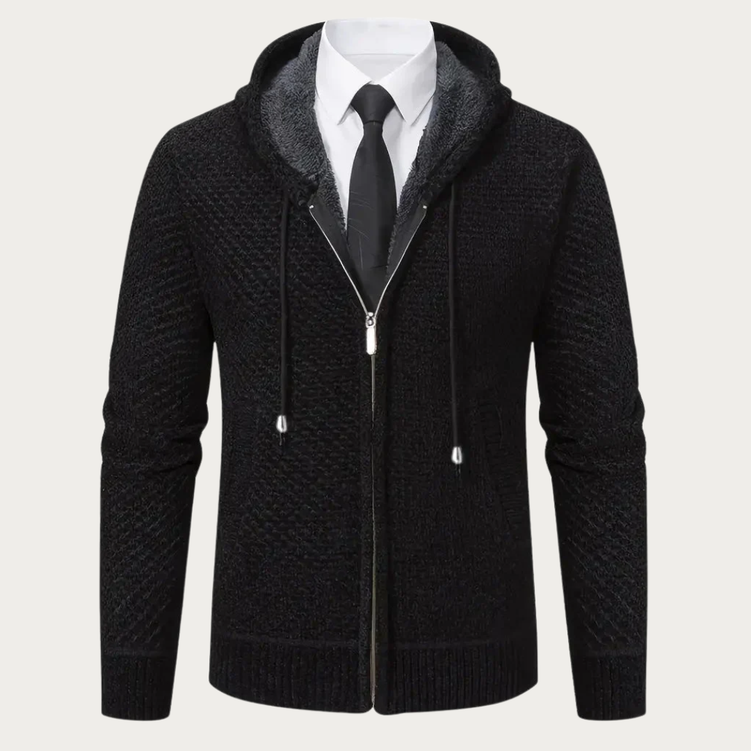 Josep | Cárdigan de cachemira con capucha