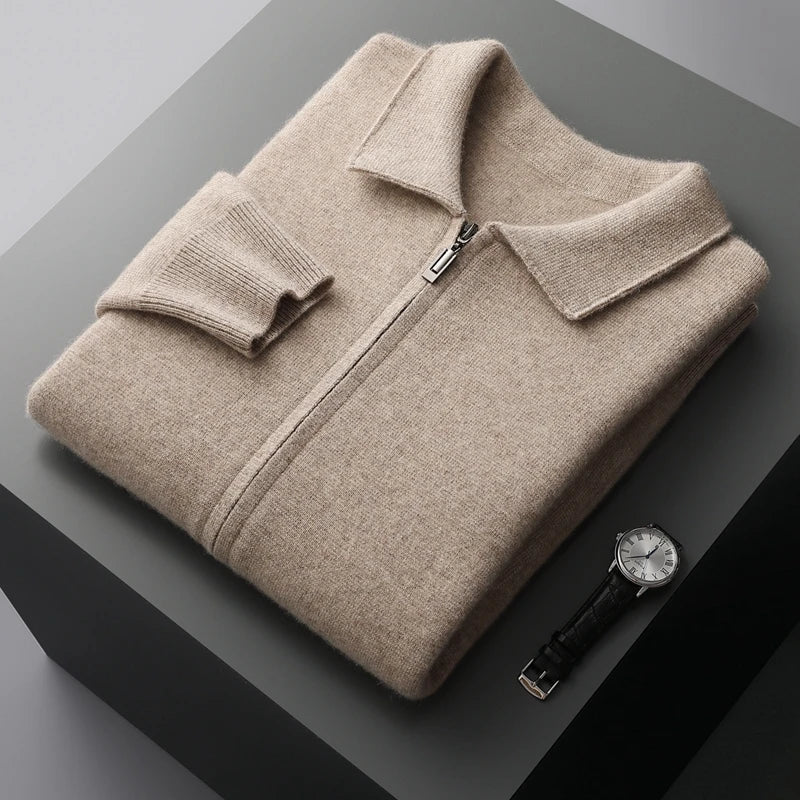 Alexander | Chaqueta de punto de cachemir con cremallera para hombre