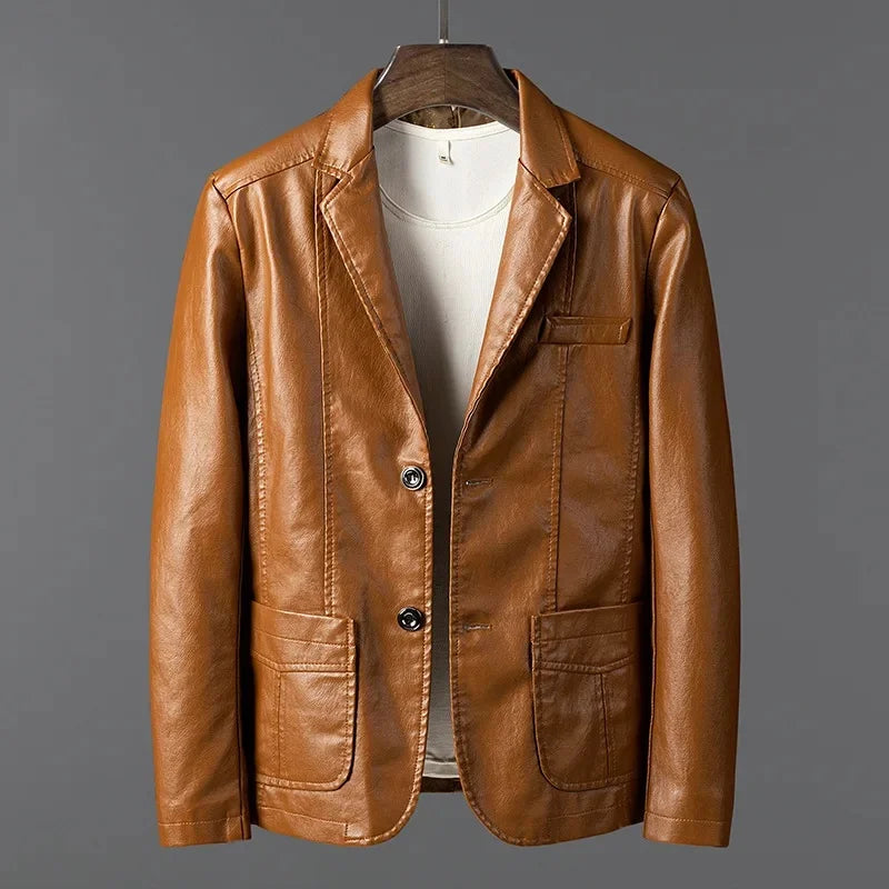 Edison | Chaqueta de cuero vintage para hombre