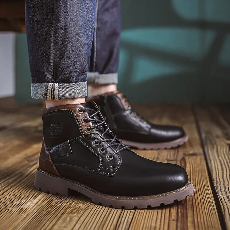 Aaron™ | Botas de piel vintage