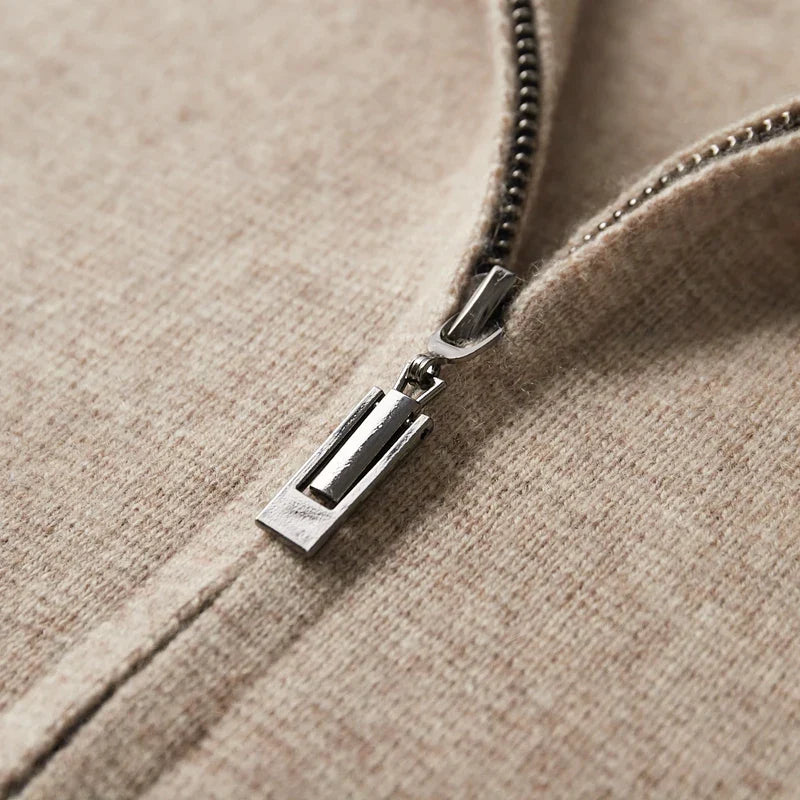 Alexander | Chaqueta de punto de cachemir con cremallera para hombre