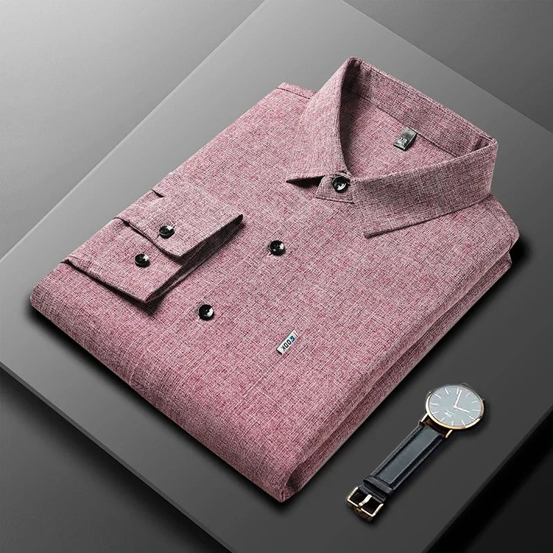 Esteban - Camisa de manga larga de algodón para hombre