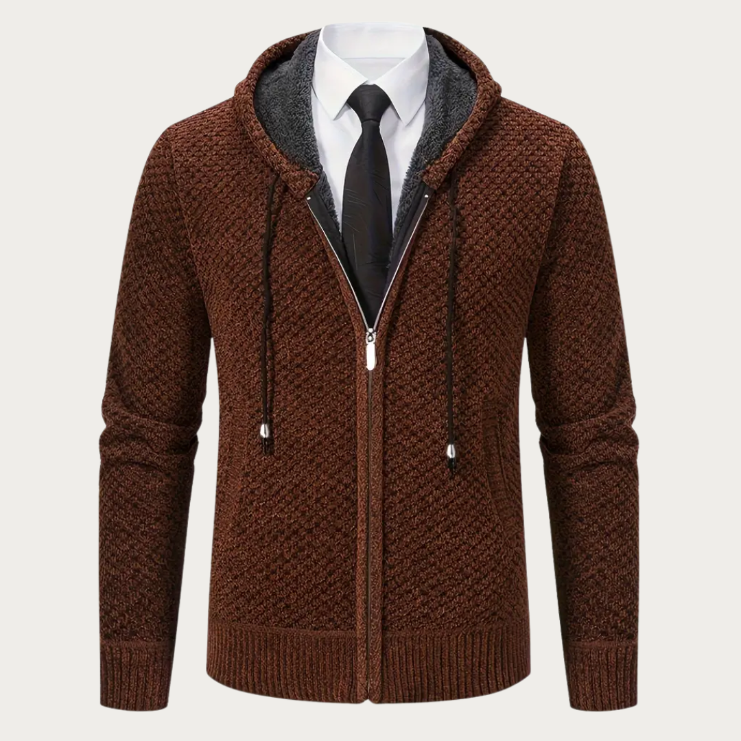 Josep | Cárdigan de cachemira con capucha