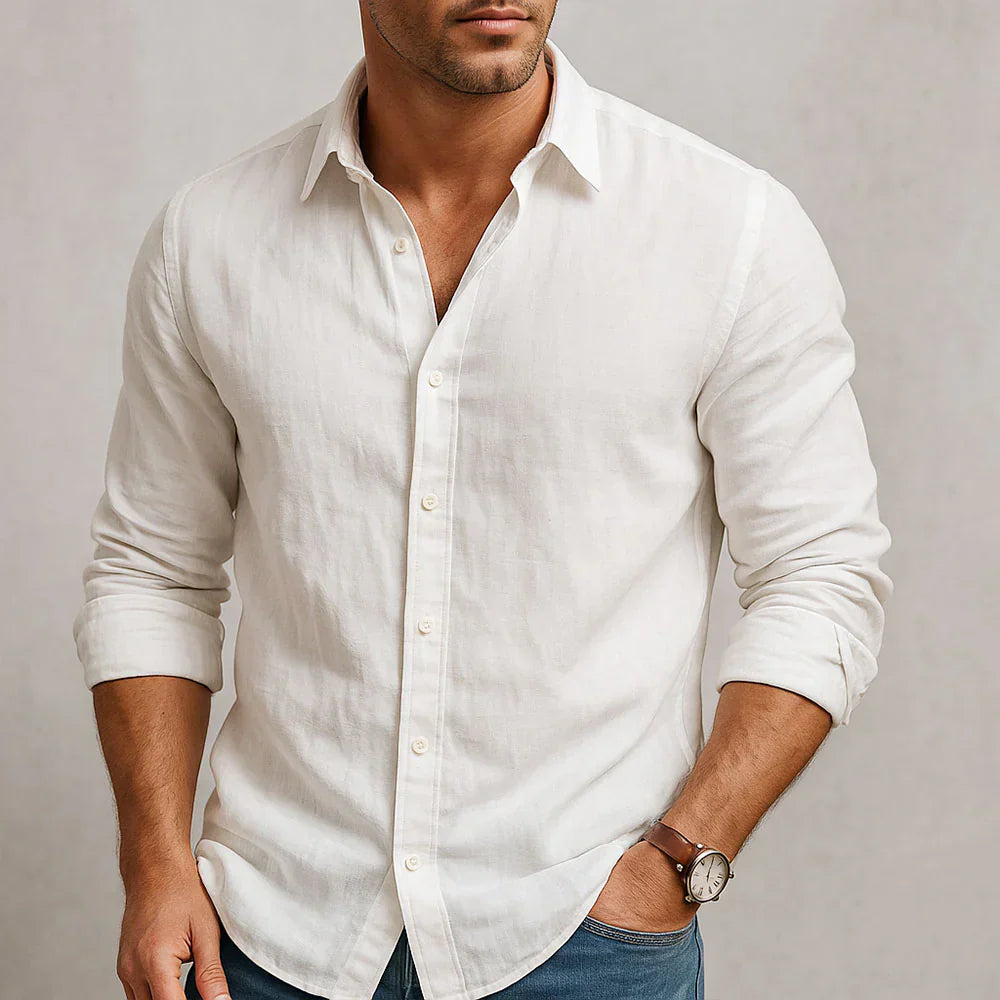 Adrian | Camisa de lino artesanal para hombre