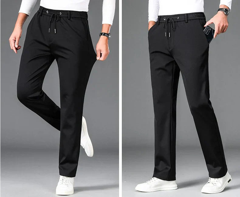 Mikel - Pantalón de algodón sin plancha para hombre