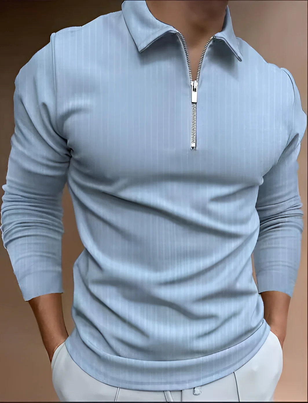 Finley | Polo de Manga Larga con Cremallera