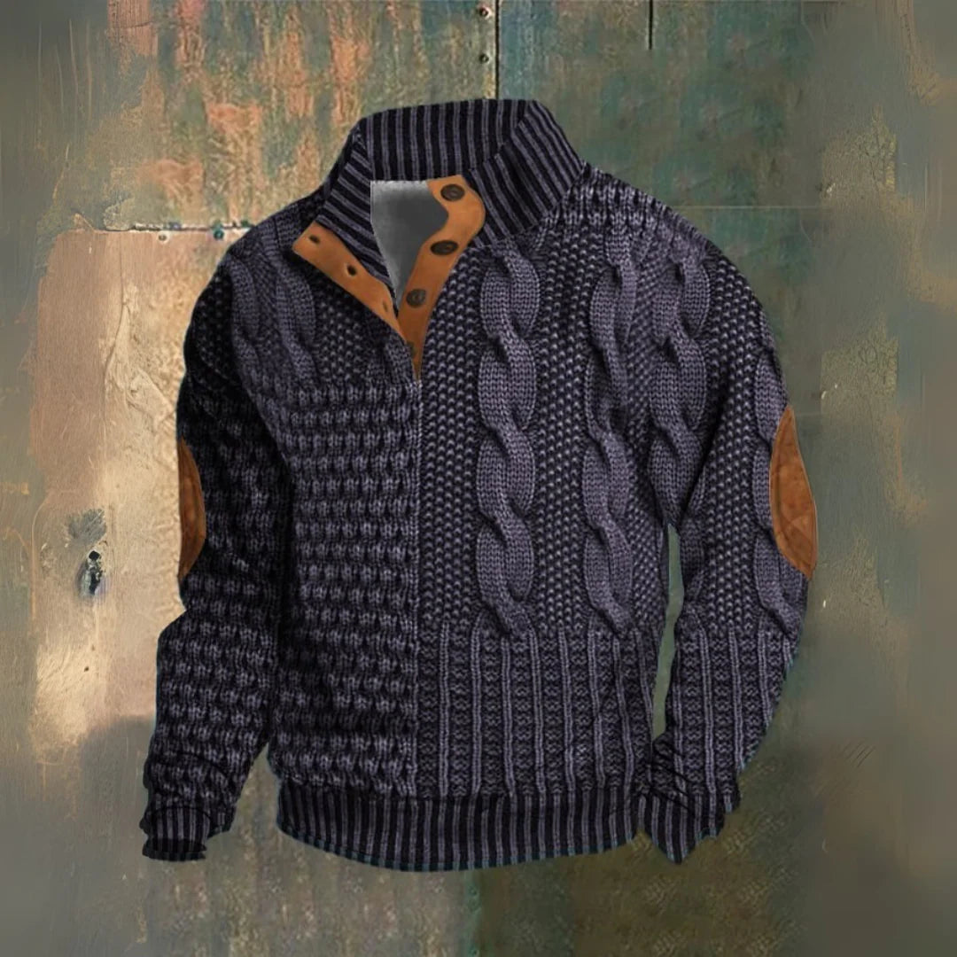 Maxwell | Jersey Artesanal de Punto con Cuello Alto