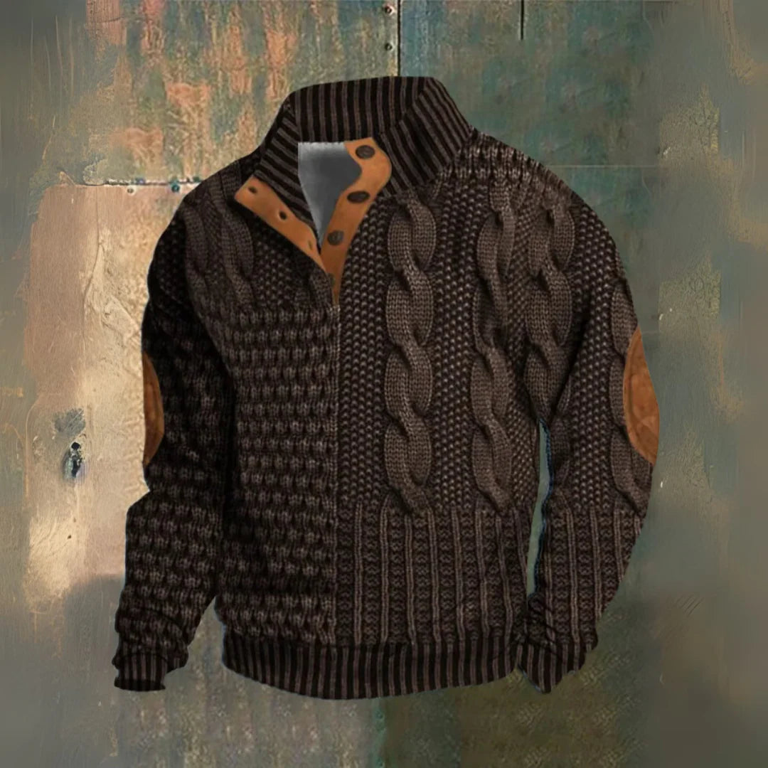 Maxwell | Jersey Artesanal de Punto con Cuello Alto