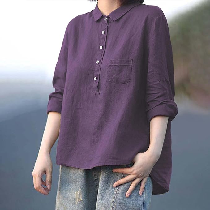 Esmeralda™ Camisa casual de algodón para mujer