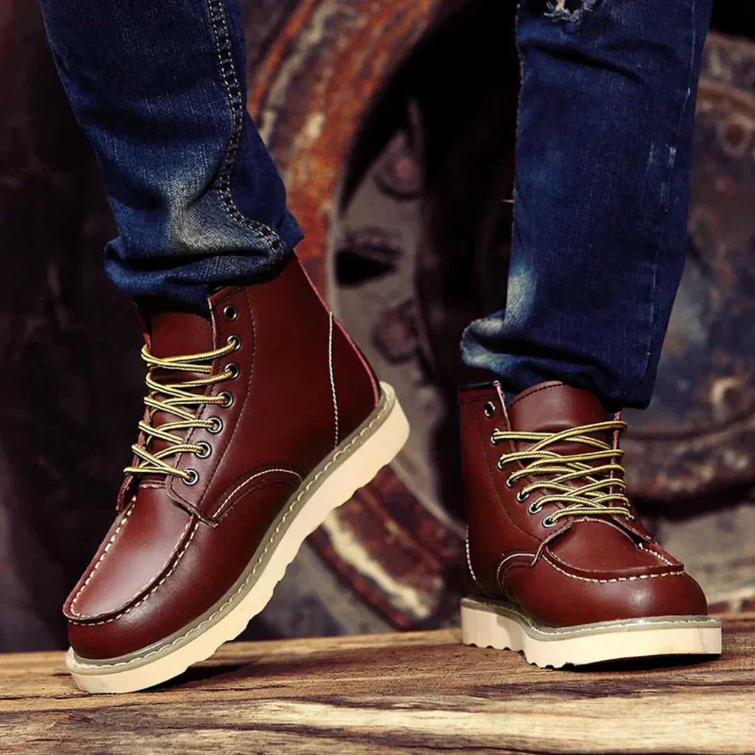 Archie™ | Botas de piel vintage
