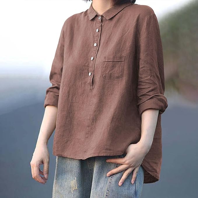 Esmeralda™ Camisa casual de algodón para mujer