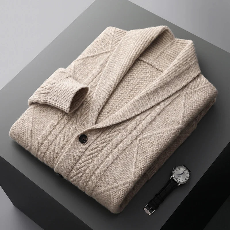 Josep Giuliani | 100% Cashmere Cable Knit Cardigan