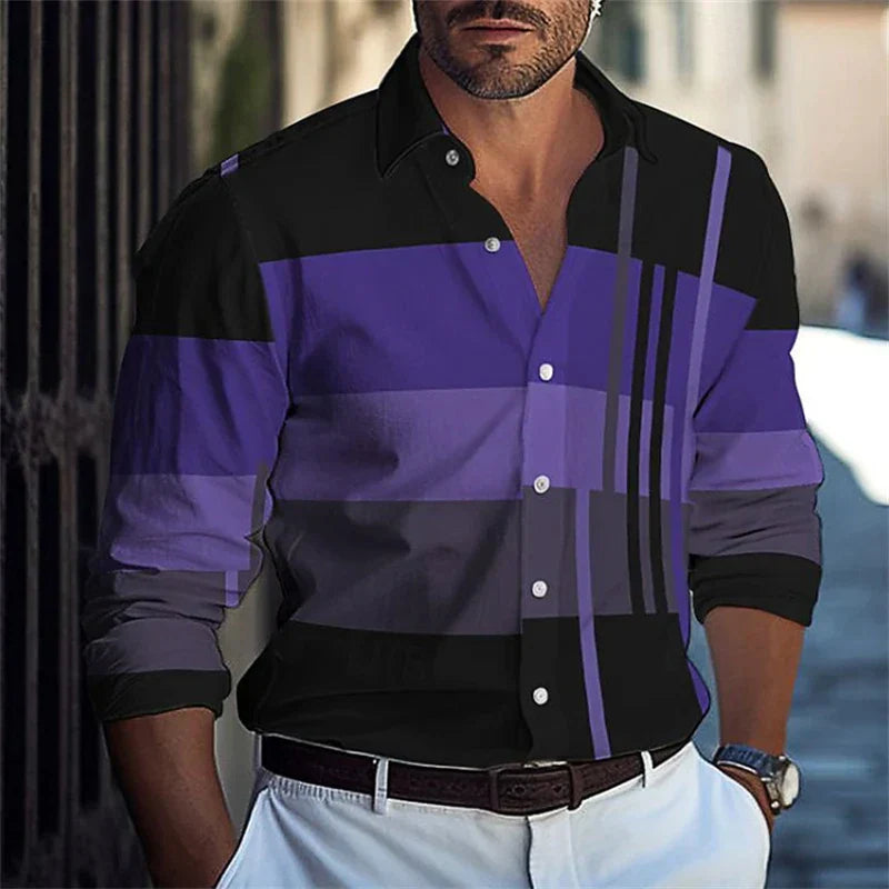 Theo™ Camisa Elegante de Manga Larga