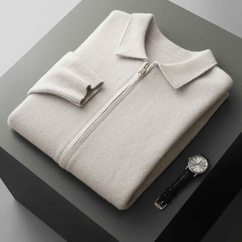 Alexander | Chaqueta de punto de cachemir con cremallera para hombre