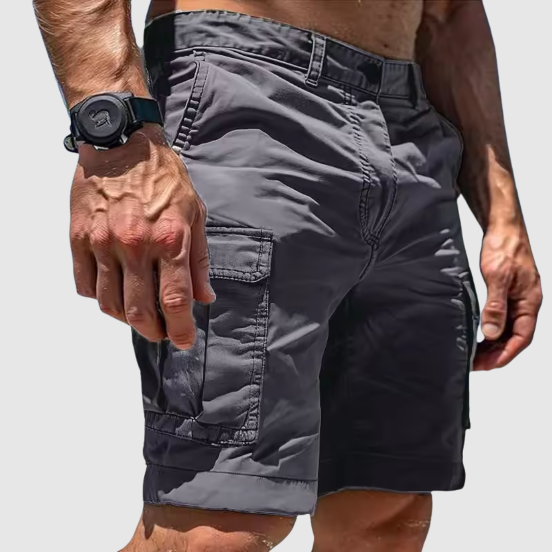 Dejan | Pantalón corto cargo para hombre con bolsillos de solapa