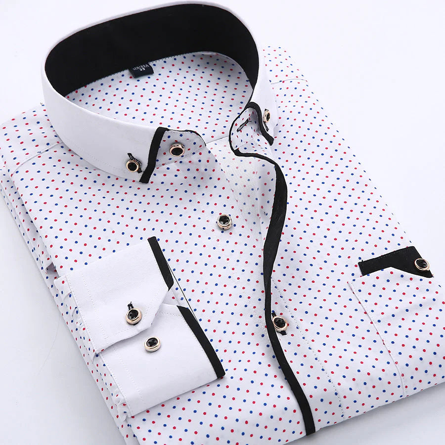 Gaspare | Camisa moderna de manga larga para hombre