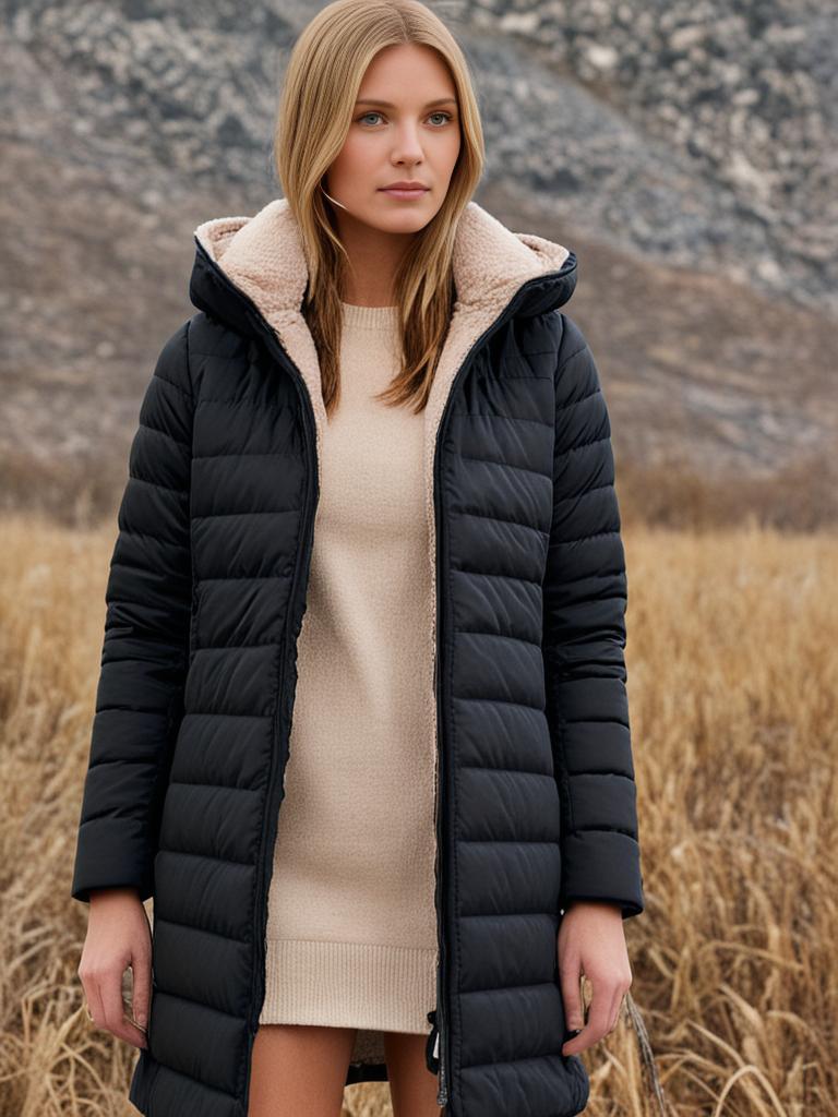 Elana – Padded Winter Coat with Sherpa Lining