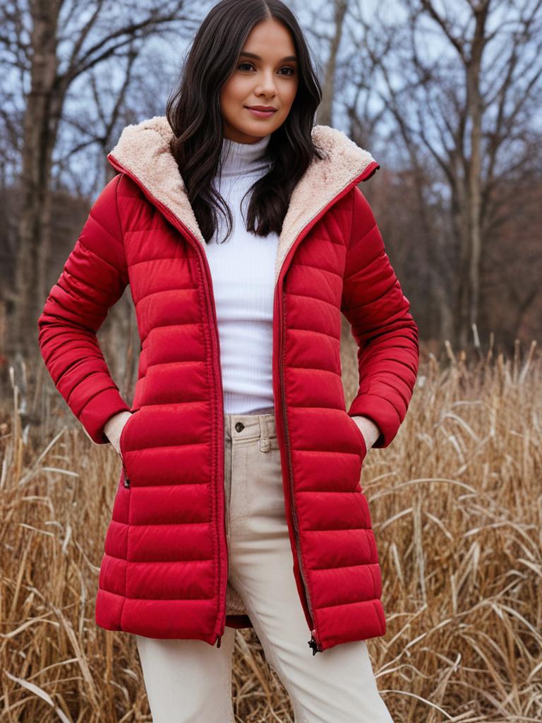 Elana – Padded Winter Coat with Sherpa Lining