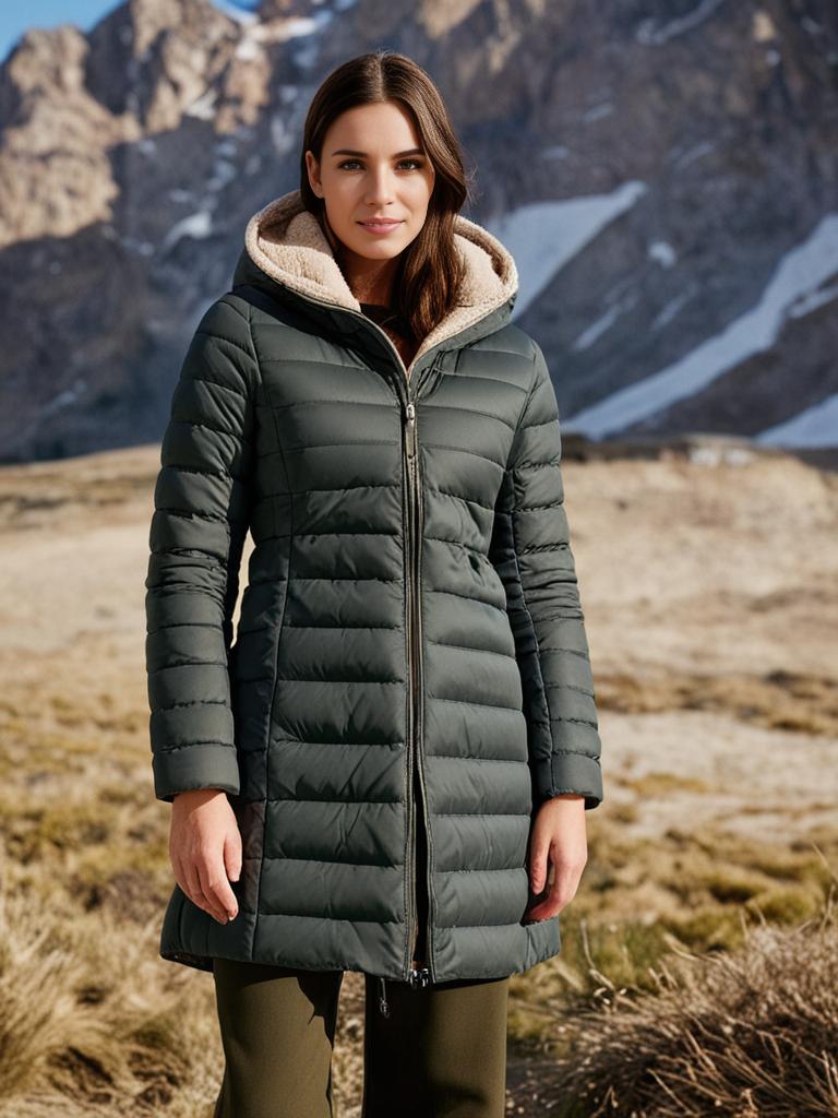 Elana – Padded Winter Coat with Sherpa Lining