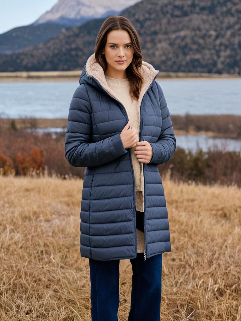 Elana – Padded Winter Coat with Sherpa Lining