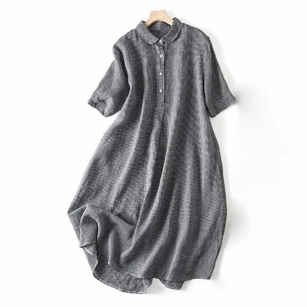 Paloma™ Vestido Camisero de Lino