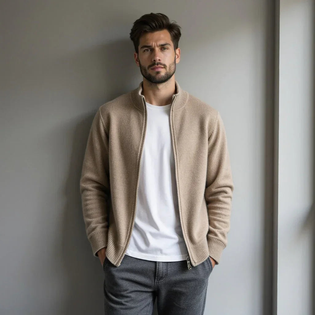 Sterling - Pure Cashmere Zip Cardigan