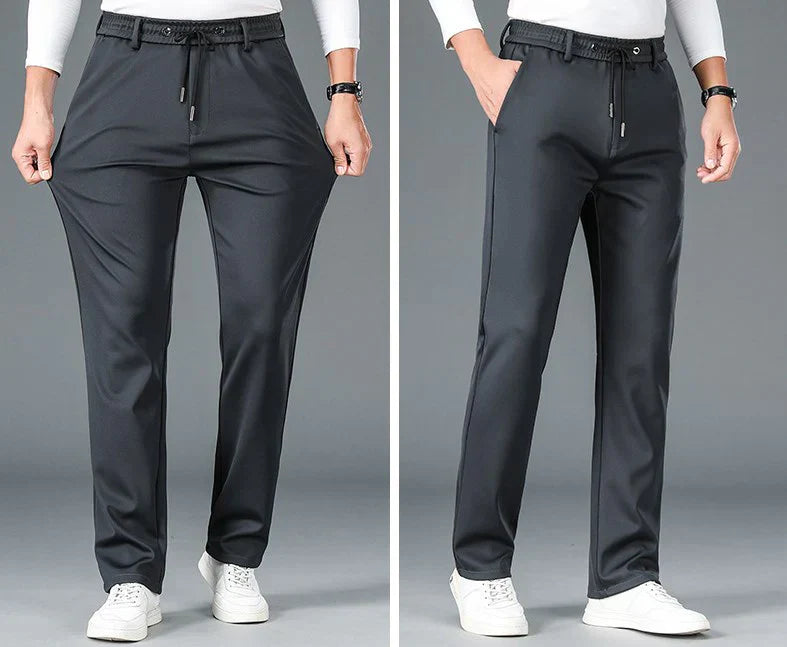 Mikel - Pantalón de algodón sin plancha para hombre