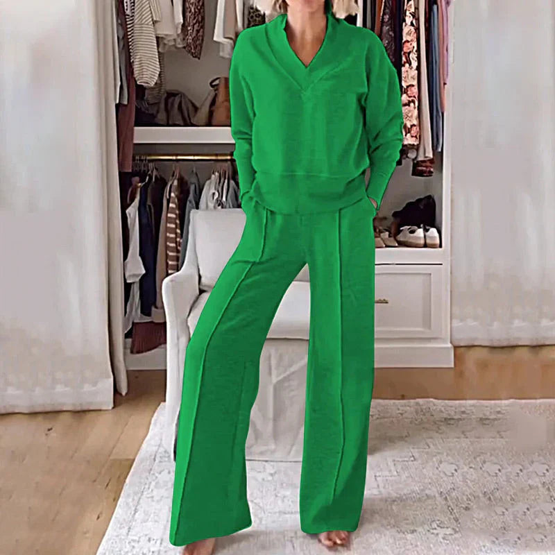 Lorraine™ Conjunto casual para mujer 【Top + pantalón】